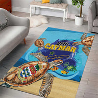Little Cayman Map Sea Turtle Area Rug Ocean Vibes
