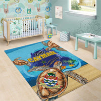 Little Cayman Map Sea Turtle Area Rug Ocean Vibes