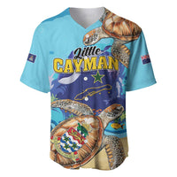 Little Cayman Map Sea Turtle Baseball Jersey Ocean Vibes