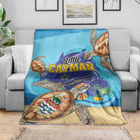 Little Cayman Map Sea Turtle Blanket Ocean Vibes