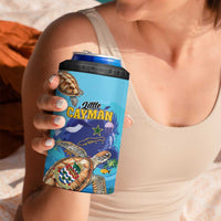 Little Cayman Map Sea Turtle 4 in 1 Can Cooler Tumbler Ocean Vibes