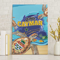 Little Cayman Map Sea Turtle Canvas Wall Art Ocean Vibes