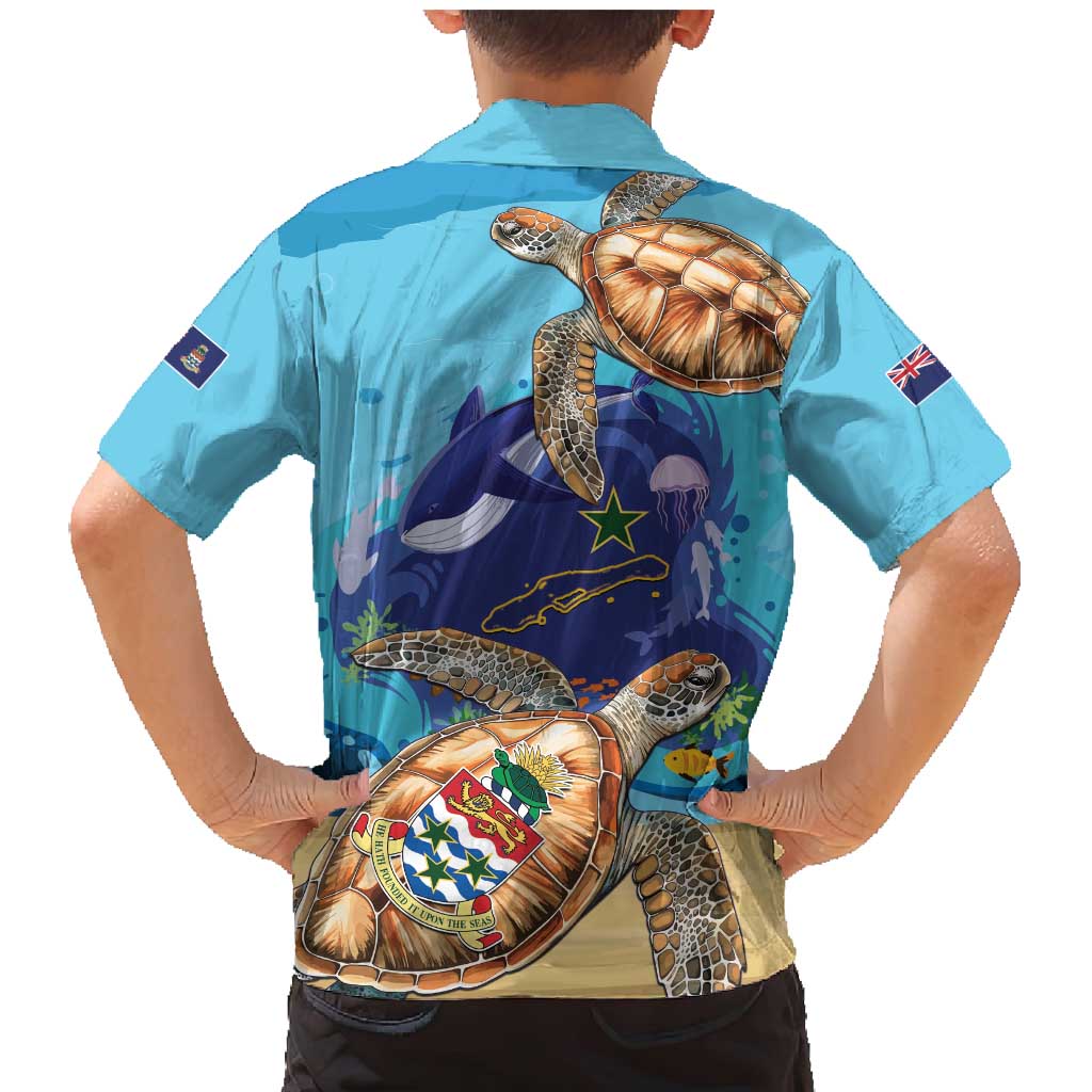 Little Cayman Map Sea Turtle Family Matching Mermaid Dress and Hawaiian Shirt Ocean Vibes