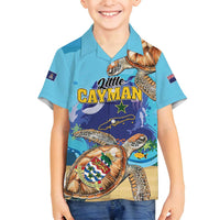 Little Cayman Map Sea Turtle Family Matching Puletasi and Hawaiian Shirt Ocean Vibes