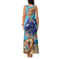 Little Cayman Map Sea Turtle Family Matching Tank Maxi Dress and Hawaiian Shirt Ocean Vibes