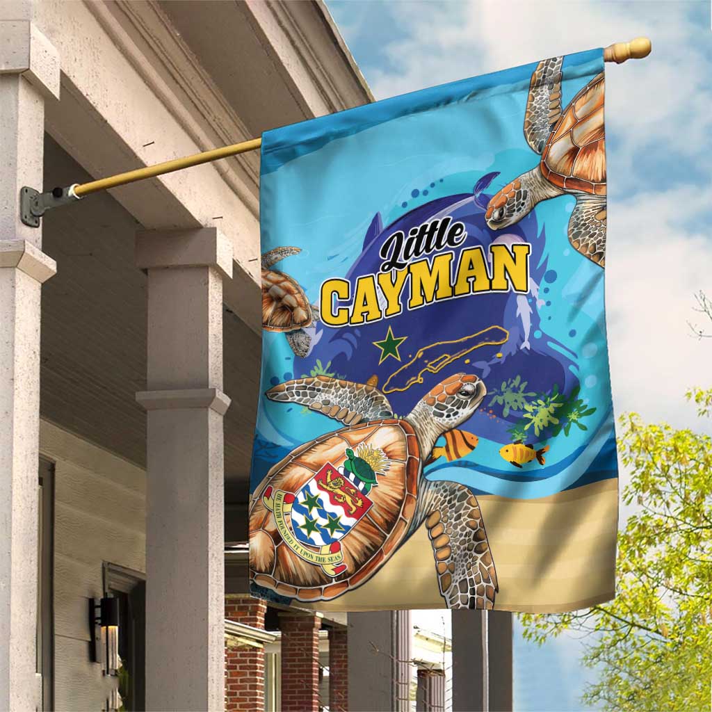 Little Cayman Map Sea Turtle Garden Flag Ocean Vibes