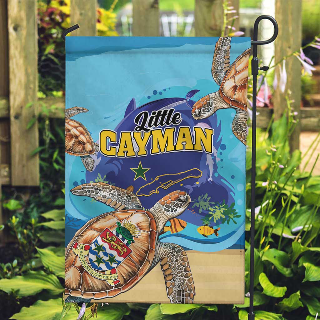 Little Cayman Map Sea Turtle Garden Flag Ocean Vibes