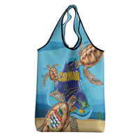 Little Cayman Map Sea Turtle Grocery Bag Ocean Vibes