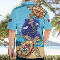Little Cayman Map Sea Turtle Hawaiian Shirt Ocean Vibes