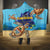 Little Cayman Map Sea Turtle Hooded Blanket Ocean Vibes