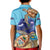 Little Cayman Map Sea Turtle Kid Polo Shirt Ocean Vibes