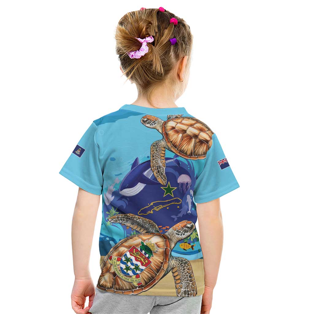 Little Cayman Map Sea Turtle Kid T Shirt Ocean Vibes