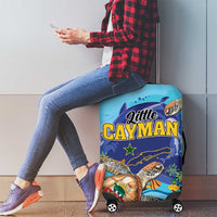 Little Cayman Map Sea Turtle Luggage Cover Ocean Vibes