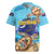 Little Cayman Map Sea Turtle Rugby Jersey Ocean Vibes