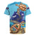 Little Cayman Map Sea Turtle Rugby Jersey Ocean Vibes