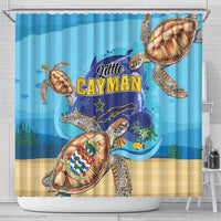 Little Cayman Map Sea Turtle Shower Curtain Ocean Vibes