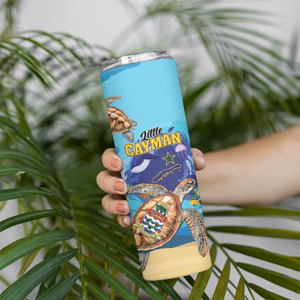 Little Cayman Map Sea Turtle Skinny Tumbler Ocean Vibes