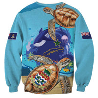 Little Cayman Map Sea Turtle Sweatshirt Ocean Vibes