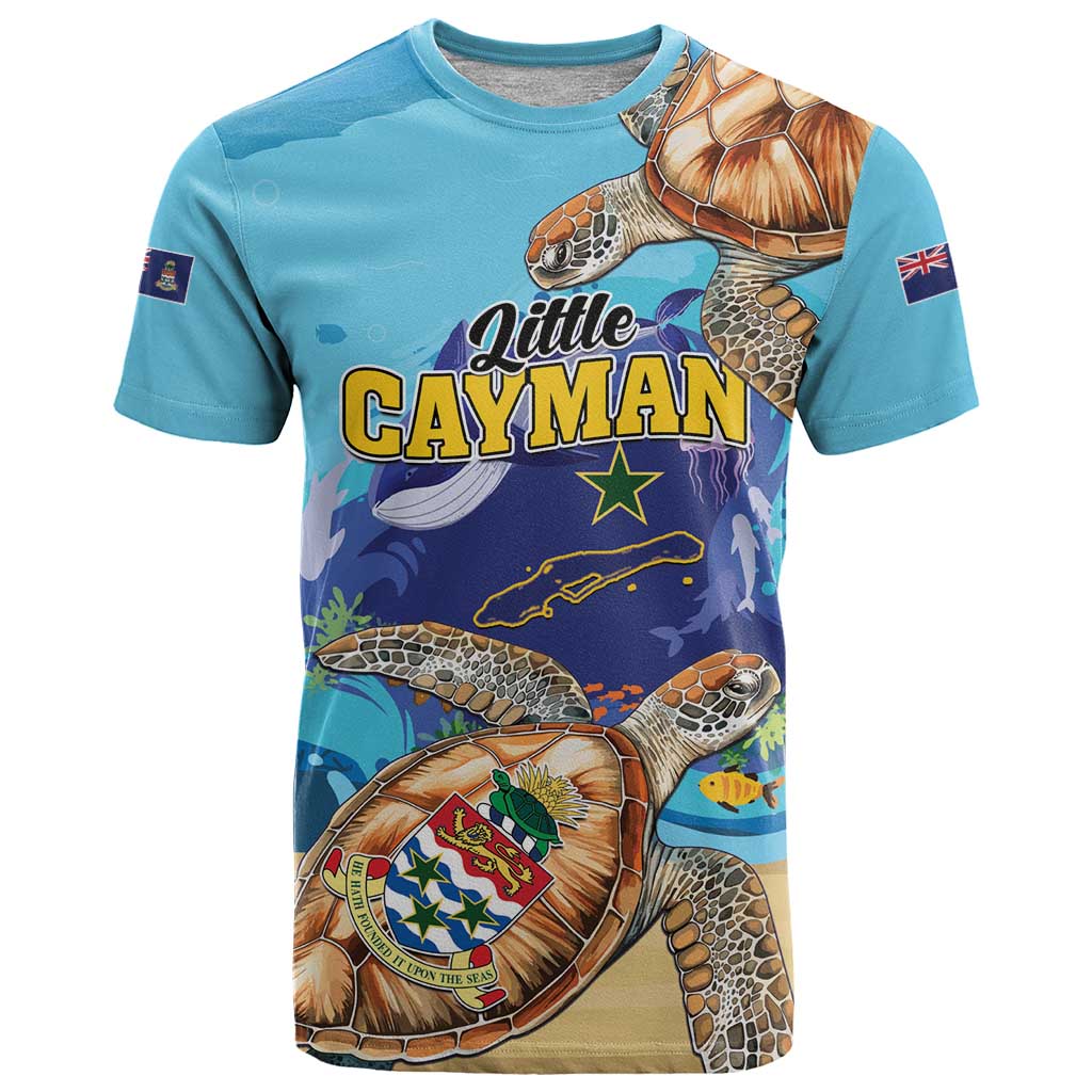 Little Cayman Map Sea Turtle T Shirt Ocean Vibes