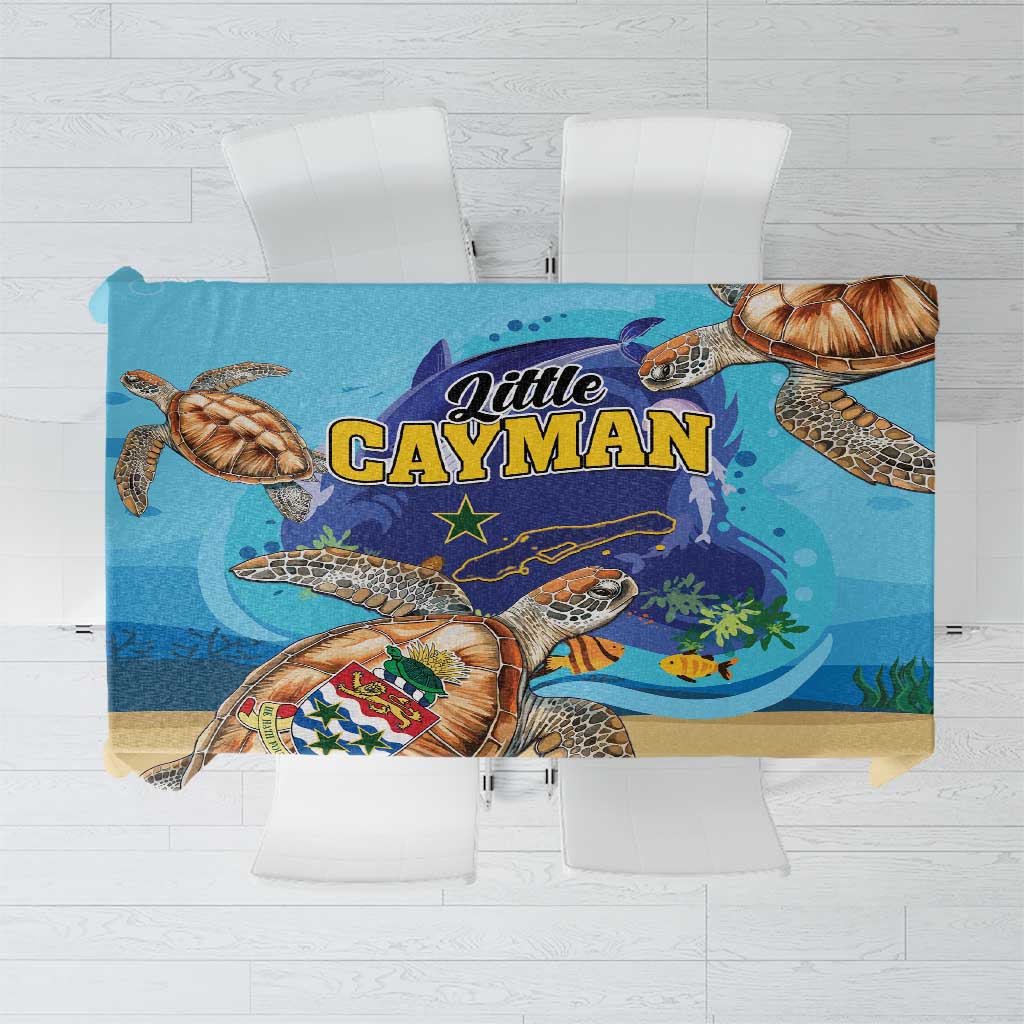 Little Cayman Map Sea Turtle Tablecloth Ocean Vibes