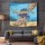 Little Cayman Map Sea Turtle Tapestry Ocean Vibes
