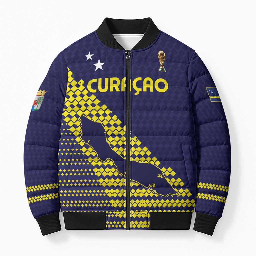 Custom Football 2026 Curacao Bomber Puffer Jacket Small island BIG dreams