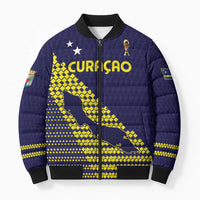 Custom Football 2026 Curacao Bomber Puffer Jacket Small island BIG dreams