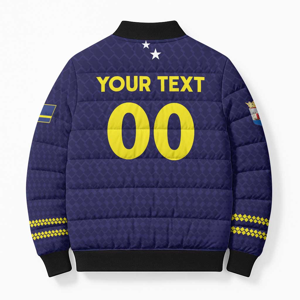 Custom Football 2026 Curacao Bomber Puffer Jacket Small island BIG dreams