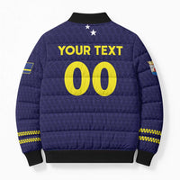 Custom Football 2026 Curacao Bomber Puffer Jacket Small island BIG dreams