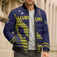 Custom Football 2026 Curacao Bomber Puffer Jacket Small island BIG dreams