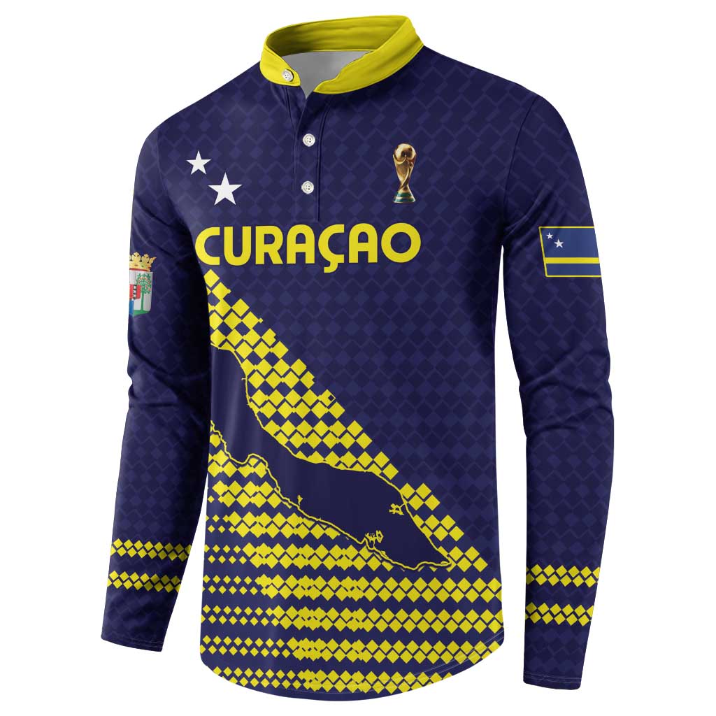 Custom Football 2026 Curacao Button Sweatshirt Small island BIG dreams