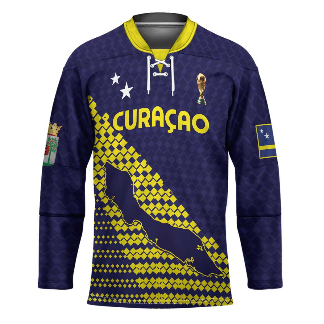 Custom Football 2026 Curacao Hockey Jersey Small island BIG dreams