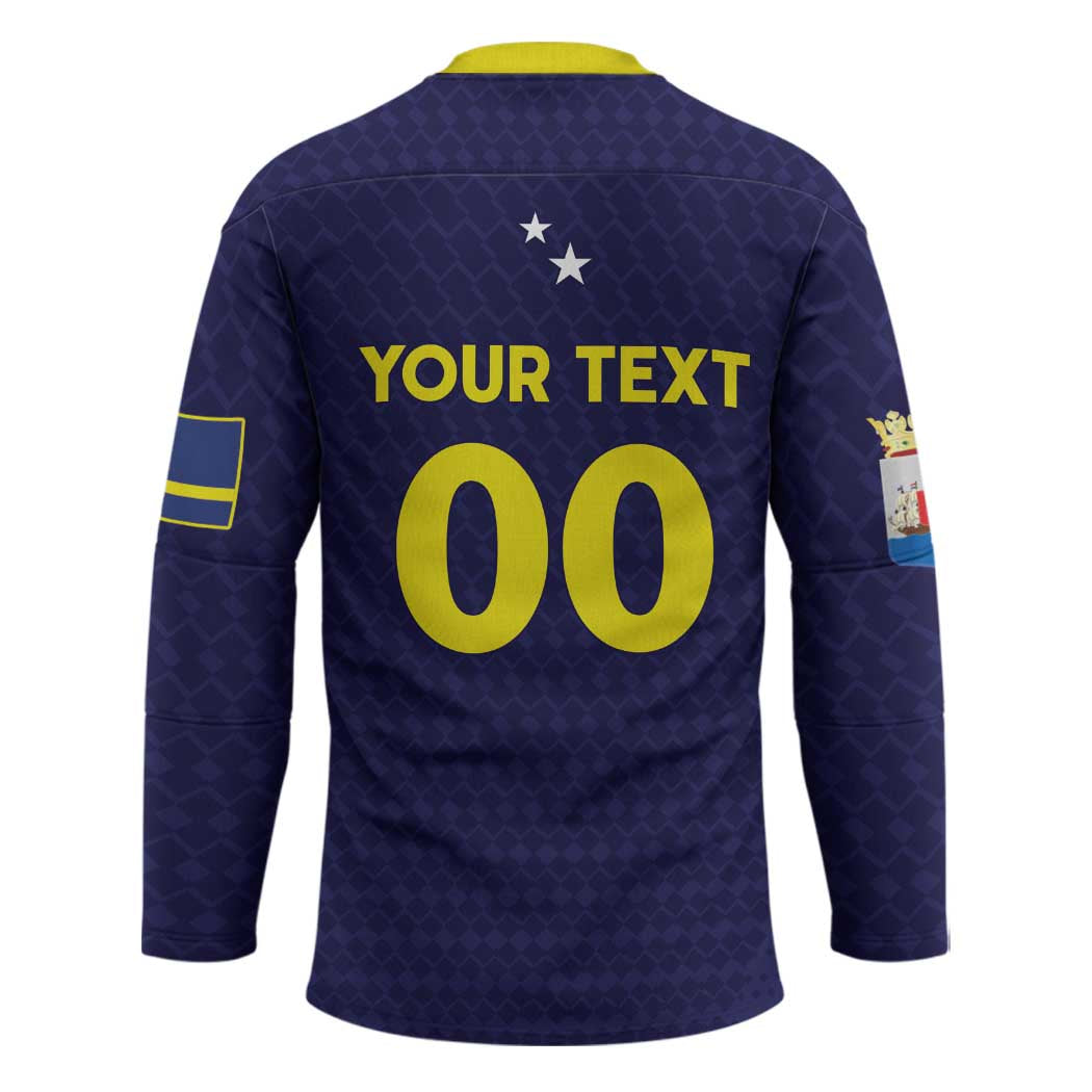 Custom Football 2026 Curacao Hockey Jersey Small island BIG dreams