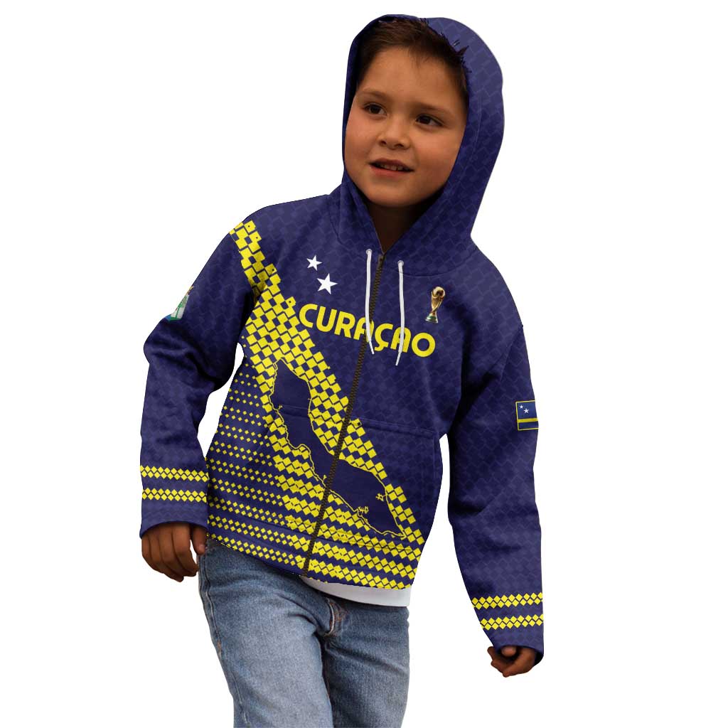 Custom Football 2026 Curacao Kid Hoodie Small island BIG dreams