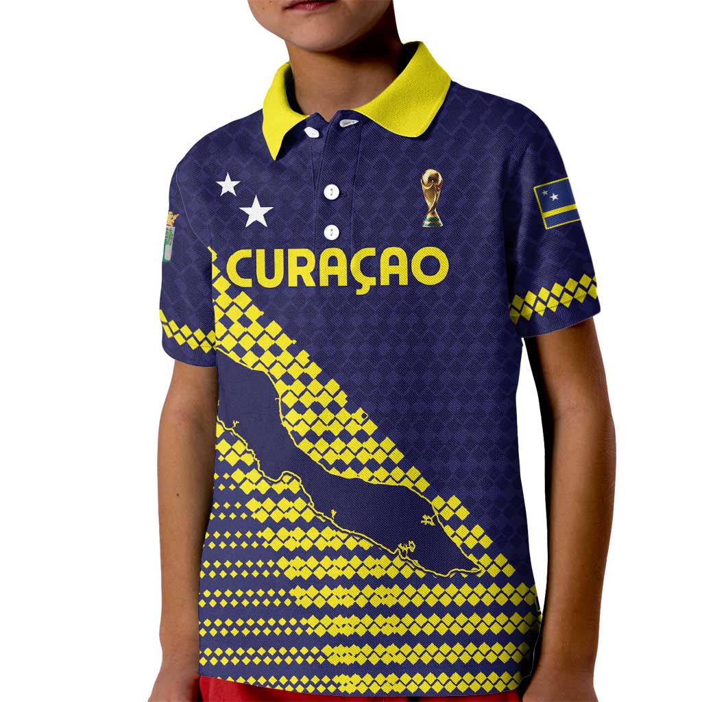 Custom Football 2026 Curacao Kid Polo Shirt Small island BIG dreams