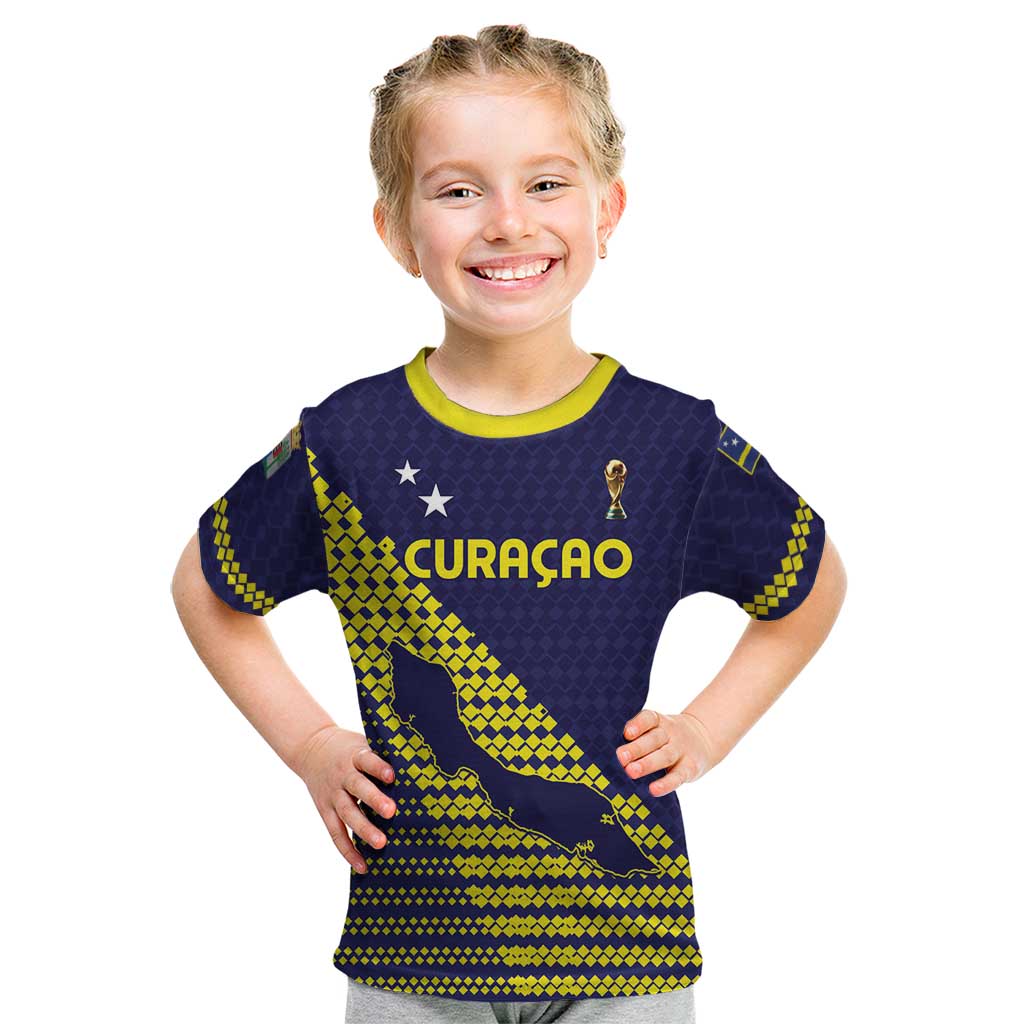 Custom Football 2026 Curacao Kid T Shirt Small island BIG dreams