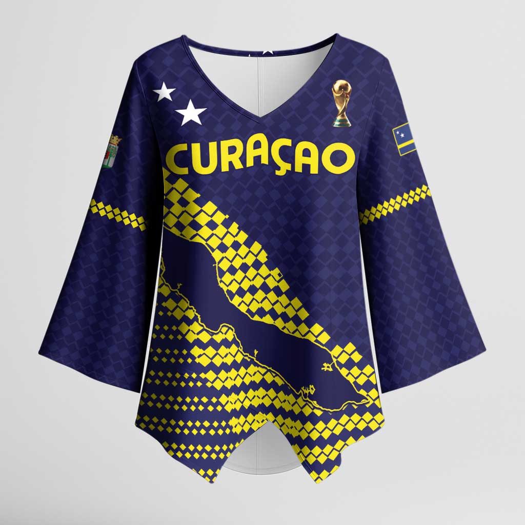 Custom Football 2026 Curacao Kimono Sleeve Blouse Small island BIG dreams
