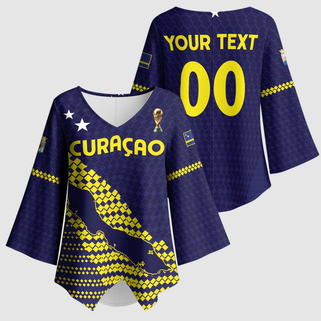 Custom Football 2026 Curacao Kimono Sleeve Blouse Small island BIG dreams