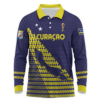 Custom Football 2026 Curacao Long Sleeve Polo Shirt Small island BIG dreams