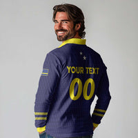Custom Football 2026 Curacao Long Sleeve Polo Shirt Small island BIG dreams