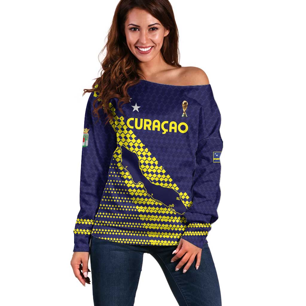 Custom Football 2026 Curacao Off Shoulder Sweater Small island BIG dreams
