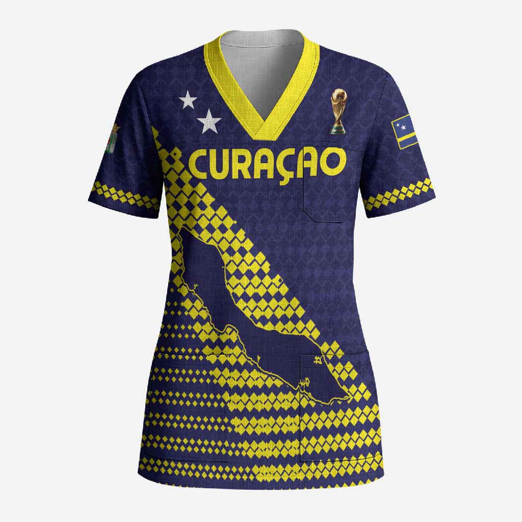 Custom Football 2026 Curacao Scrub Top Small island BIG dreams