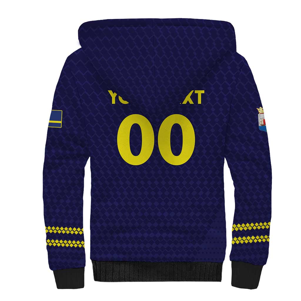 Custom Football 2026 Curacao Sherpa Hoodie Small island BIG dreams