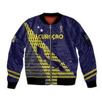 Custom Football 2026 Curacao Sleeve Zip Bomber Jacket Small island BIG dreams