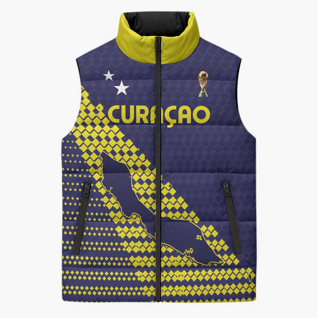 Custom Football 2026 Curacao Sleeveless Puffer Jacket Small island BIG dreams