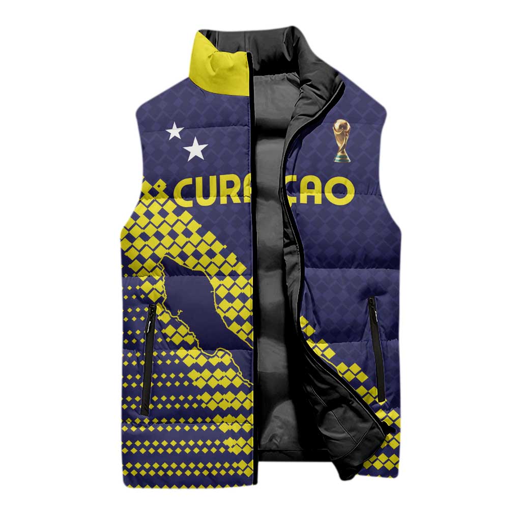 Custom Football 2026 Curacao Sleeveless Puffer Jacket Small island BIG dreams