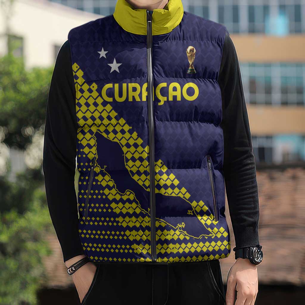 Custom Football 2026 Curacao Sleeveless Puffer Jacket Small island BIG dreams