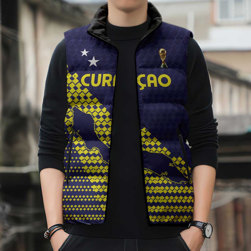 Custom Football 2026 Curacao Sleeveless Puffer Jacket Small island BIG dreams