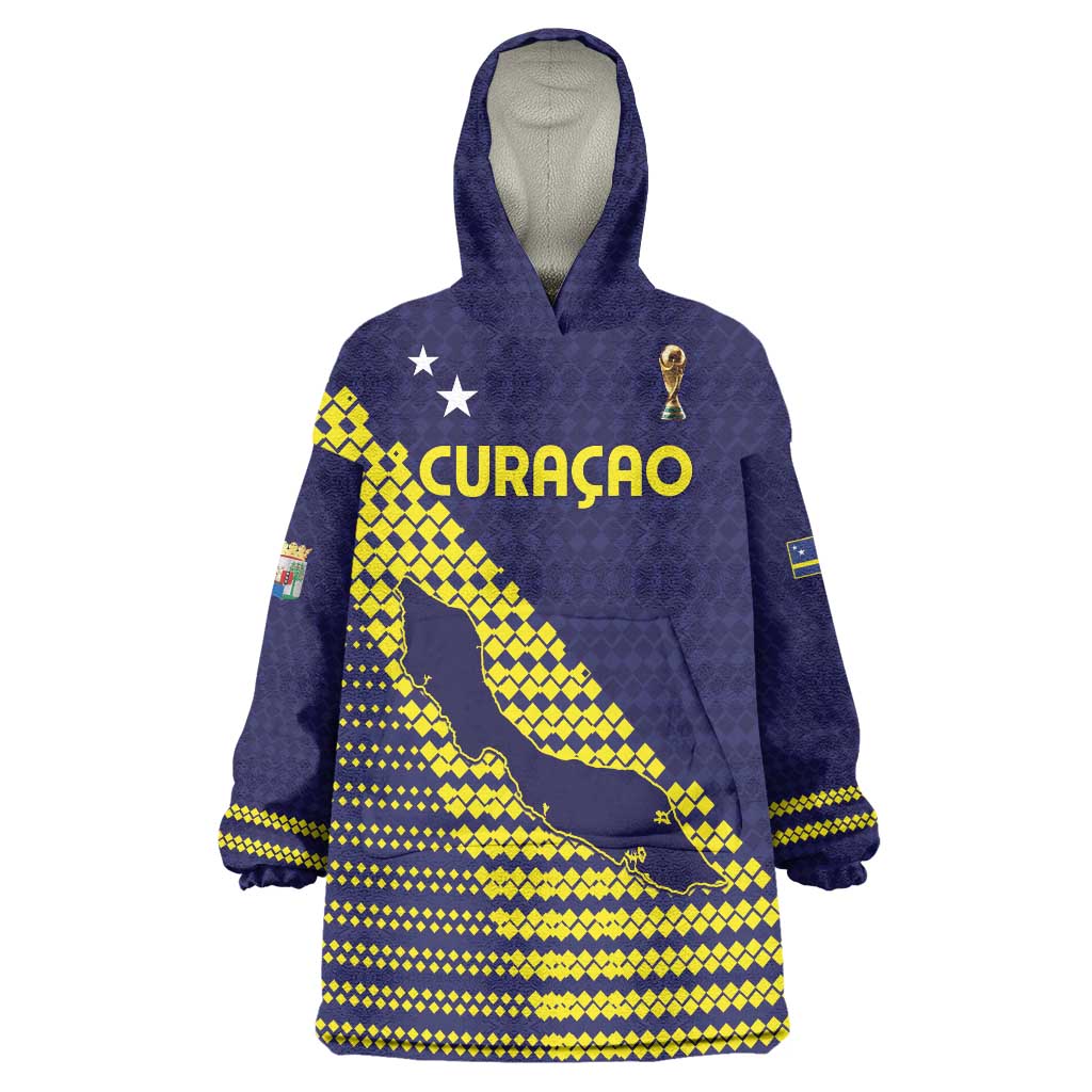 Custom Football 2026 Curacao Wearable Blanket Hoodie Small island BIG dreams