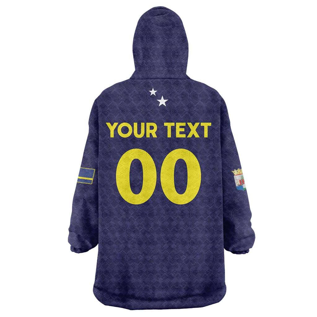 Custom Football 2026 Curacao Wearable Blanket Hoodie Small island BIG dreams